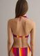 Multicolour triangle bikini top in stretch fabric_3