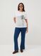 Blue Bootcut Trousers in Stretch Cotton Regular Fit_0