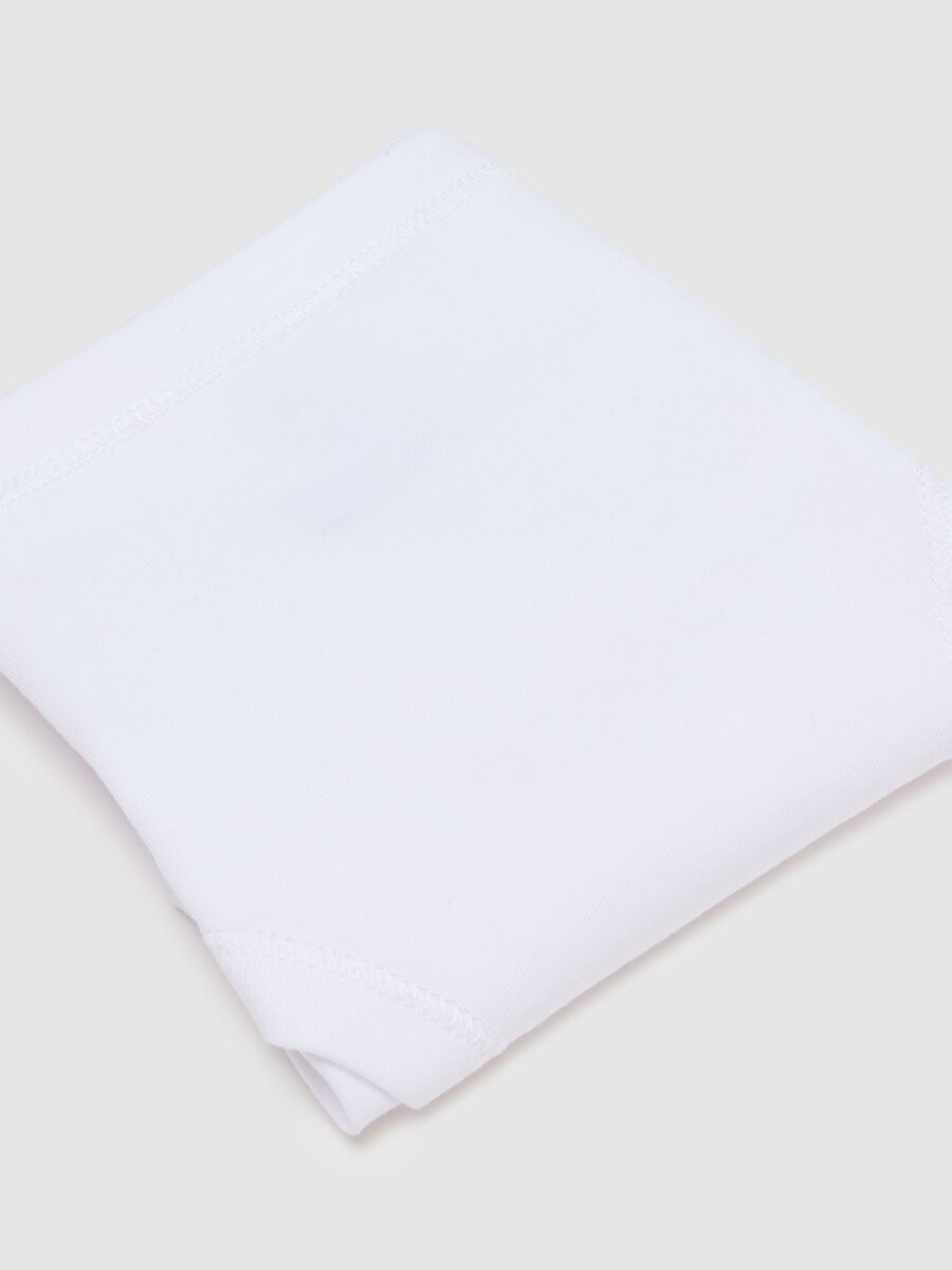 Girls' White Stretch Cotton Briefs_2