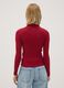 Red ribbed viscose-blend top with high neck_3