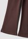 Braune Schlagleggings aus elastischer Bio-Baumwolle_3
