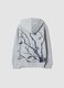 Grey cotton-blend hoodie with chest print, regular fit_1