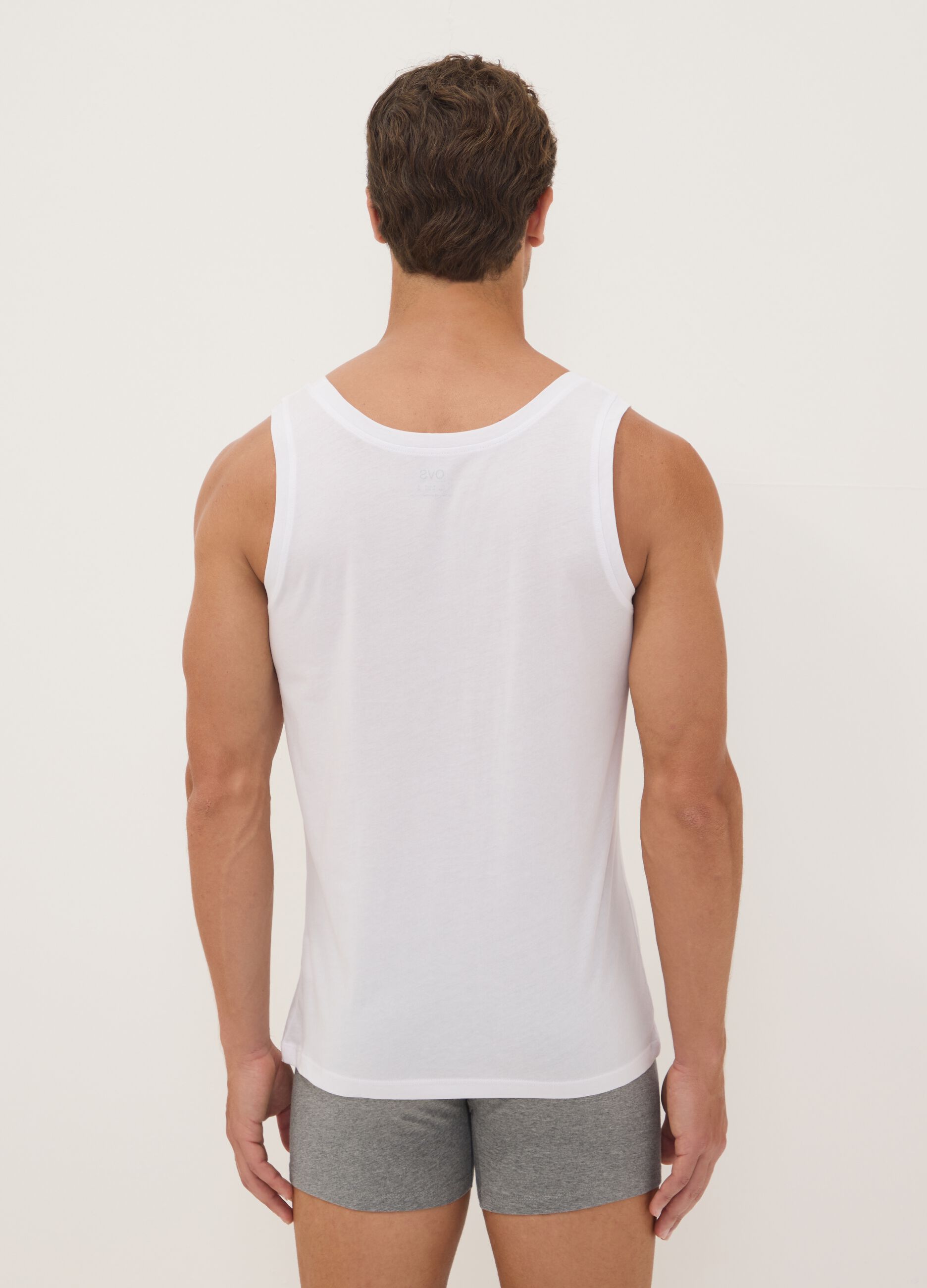 2-pack of white vests in pure extra-fine cotton