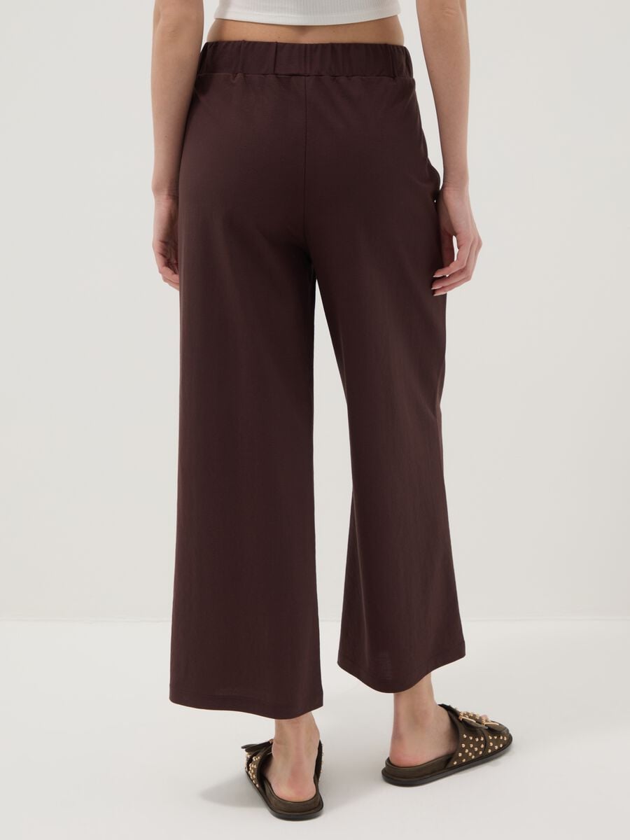 Braune Culotte-Hose aus Viskosemix_3