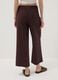 Pantaloni culotte marroni in misto viscosa_3