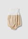 Beige organic cotton baby romper_1