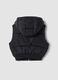 Black padded gilet with hood and zip_5