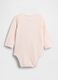 Pink cotton bodysuit for unisex newborns_1