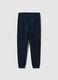 Boys&rsquo; blue cotton-viscose jogger trousers, regular fit_4