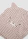 Cappello viola in maglia con orecchie applicate_2