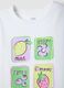 Girls' white pure cotton t-shirt regular fit with fruit_2