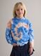 Sweatshirt multicolor de mistura de algod&atilde;o para menina, corte regular com padr&atilde;o Tie-dye_0