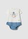 Multicoloured pure cotton baby bodysuit with Looney Tunes print_0