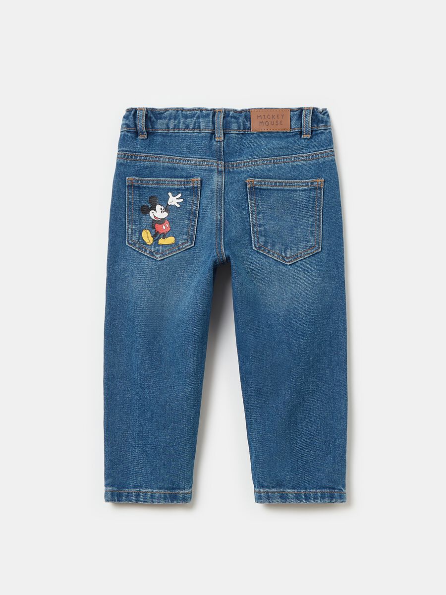 Five-pocket jeans with Mickey Mouse print_1