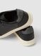 Black casual trainers with grey detail and contrast sole_1