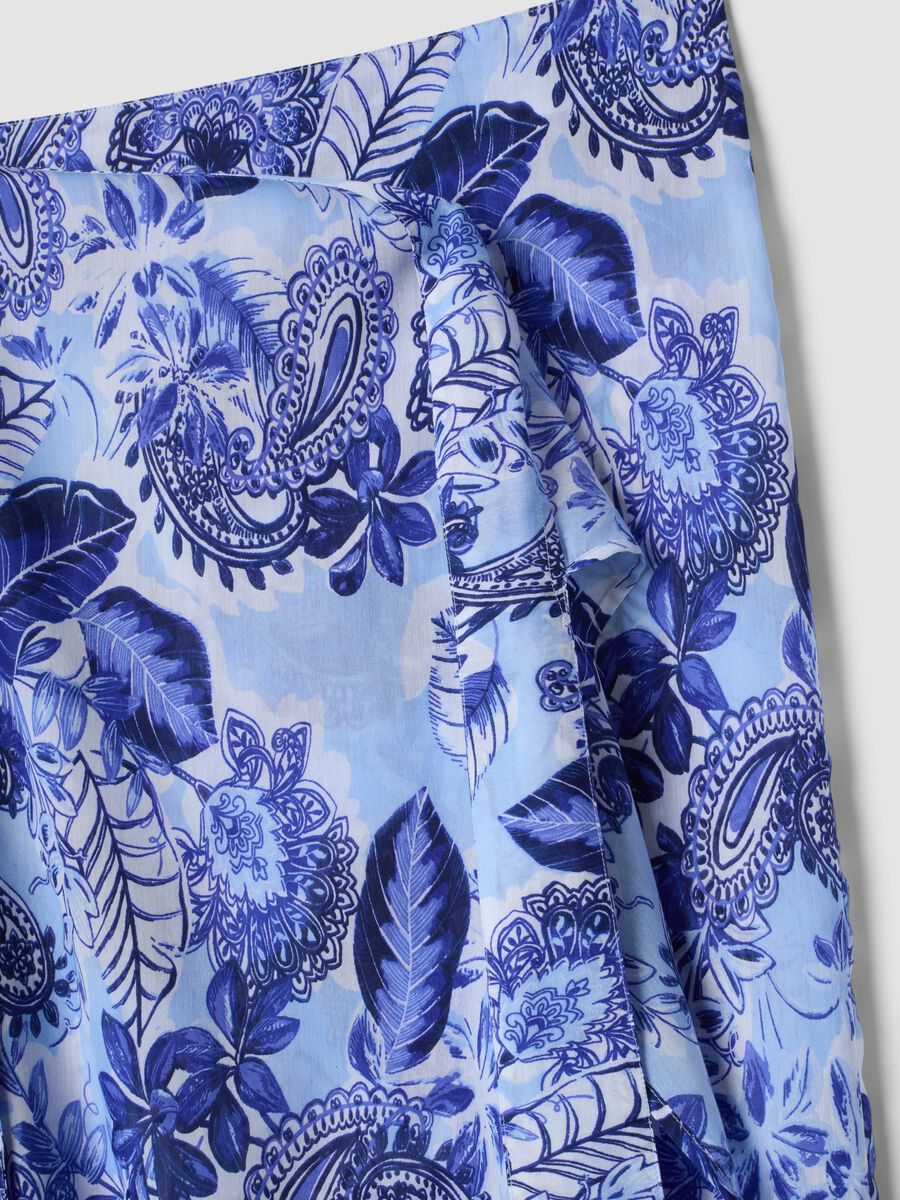 Blue printed beach sarong_1