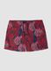 Mehrfarbige Boxer-Badeshorts mit Korallen-Print_0