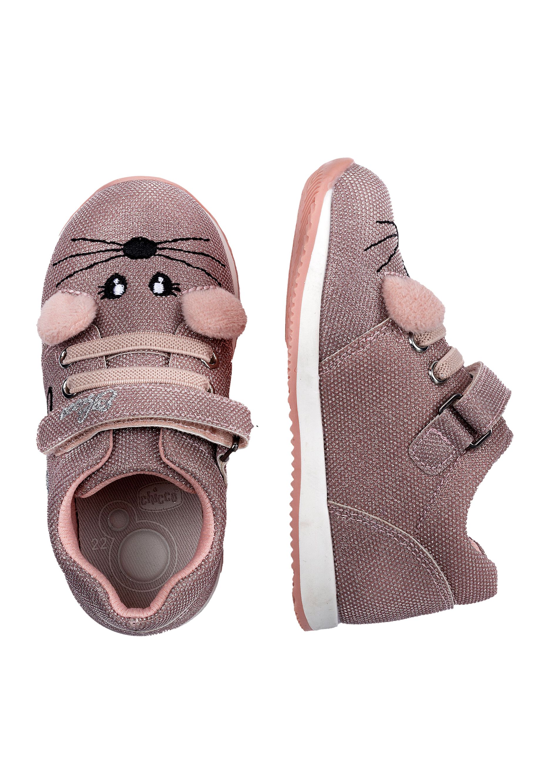 Chicco sneakers with girl mouse embroidery