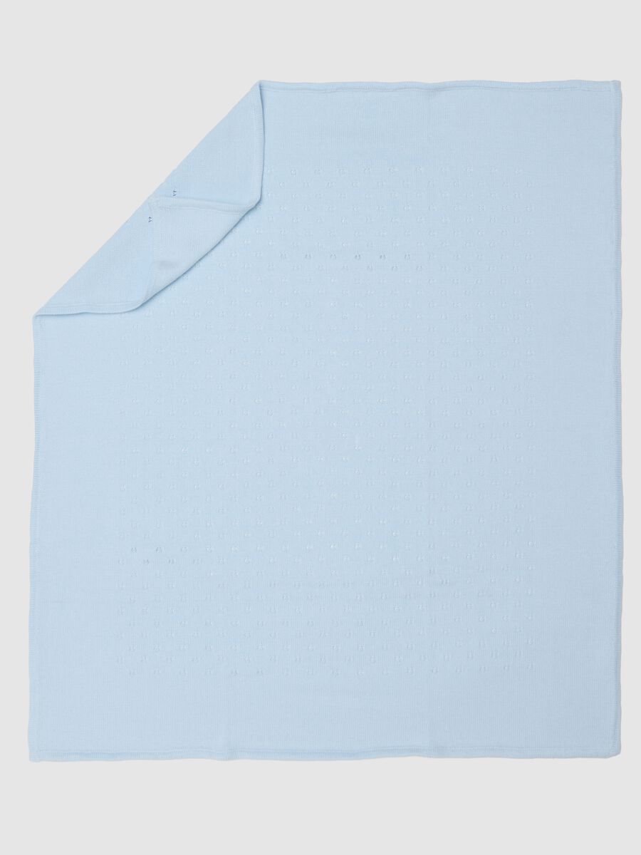 Baby Blue Cotton Blanket_1