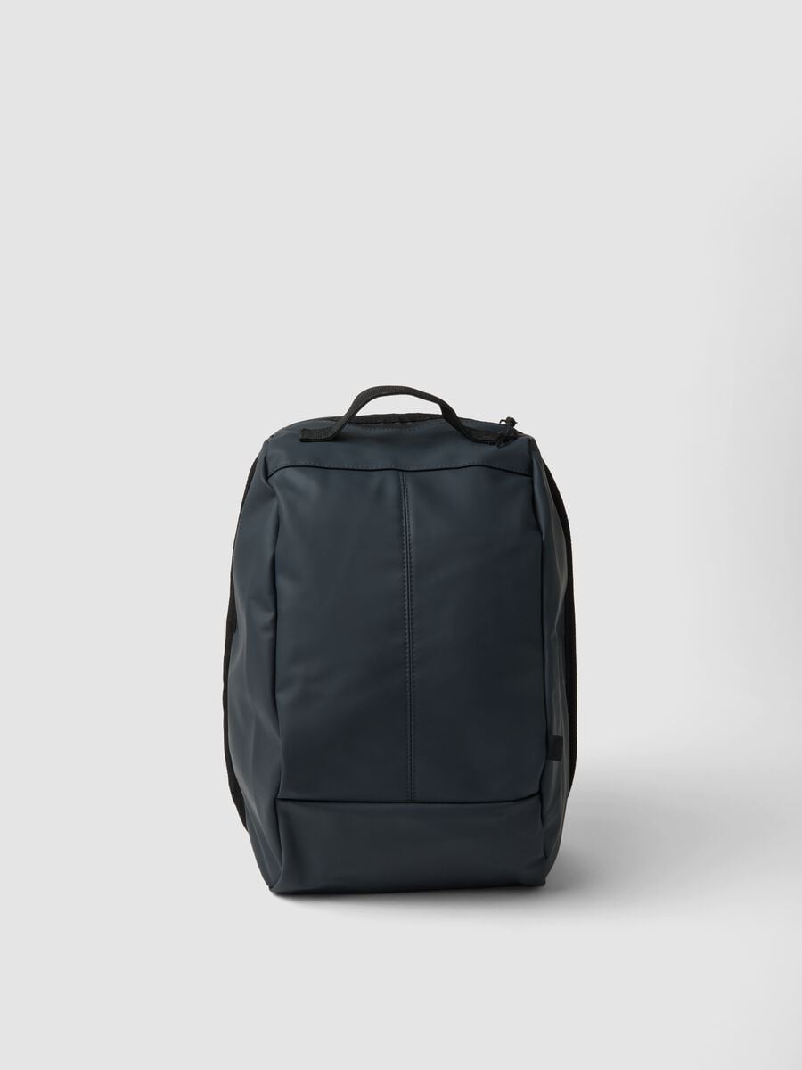 Zaino antifurto blu con scomparto interno e zip idrorepellente_0