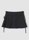 Grey stretch viscose pinstripe skirt_4
