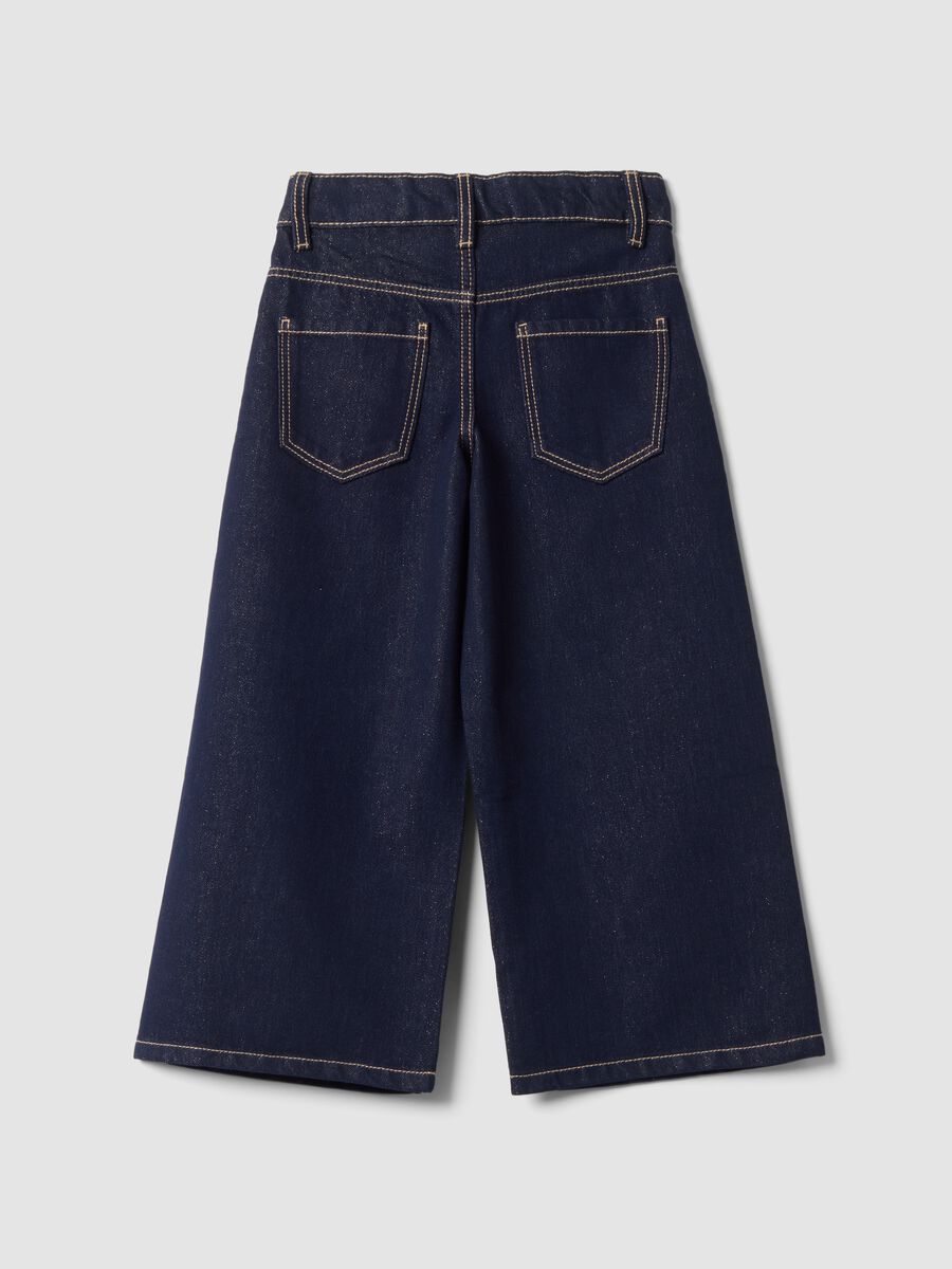 Blue wide-leg jeans in a cotton and lyocell blend_1