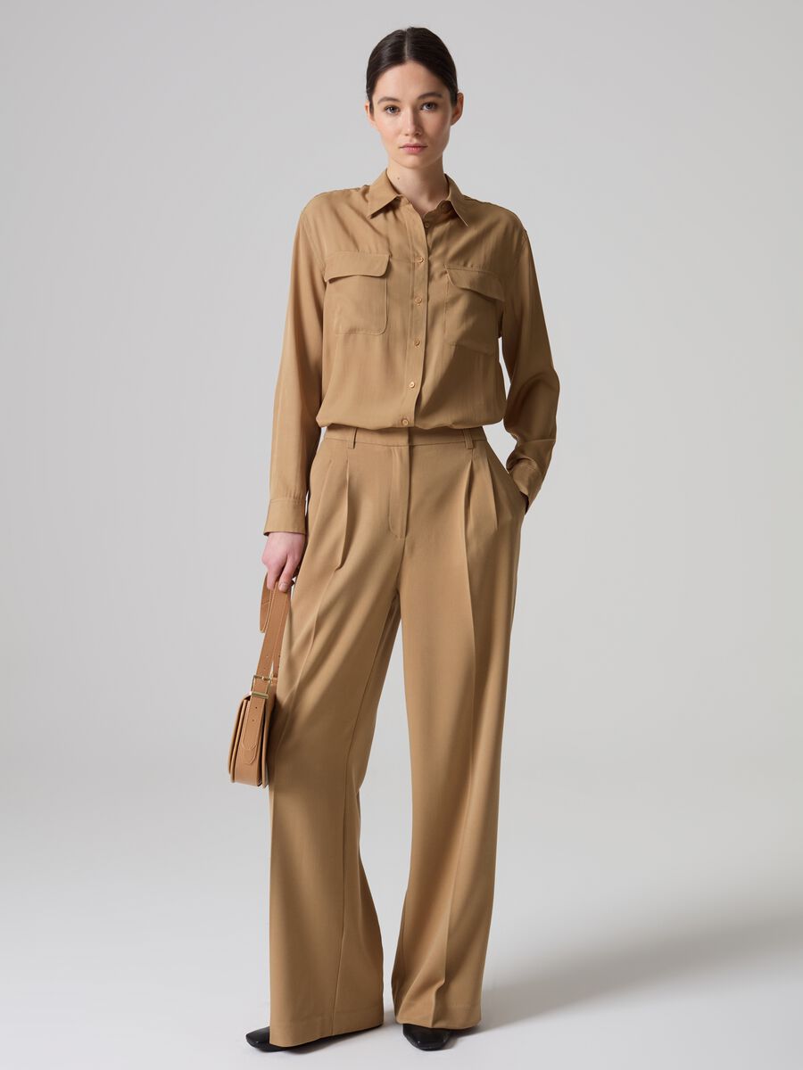 Contemporary wide-leg palazzo trousers_0