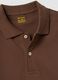 Brown pure cotton piqu&eacute; polo shirt with classic collar, regular fit_2