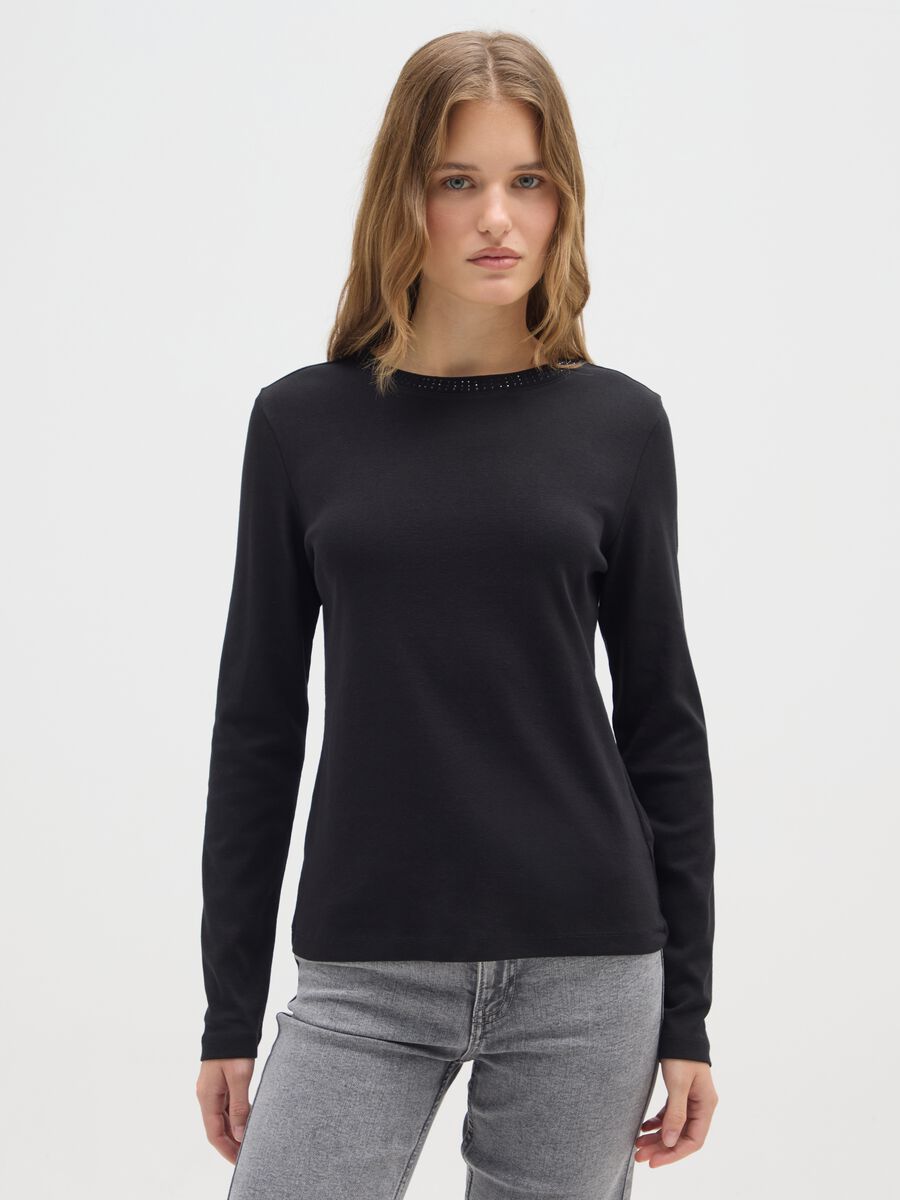 Pure Cotton Black Regular Fit T-Shirt_0