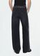 Black pure cotton wide-leg jeans with studs_2