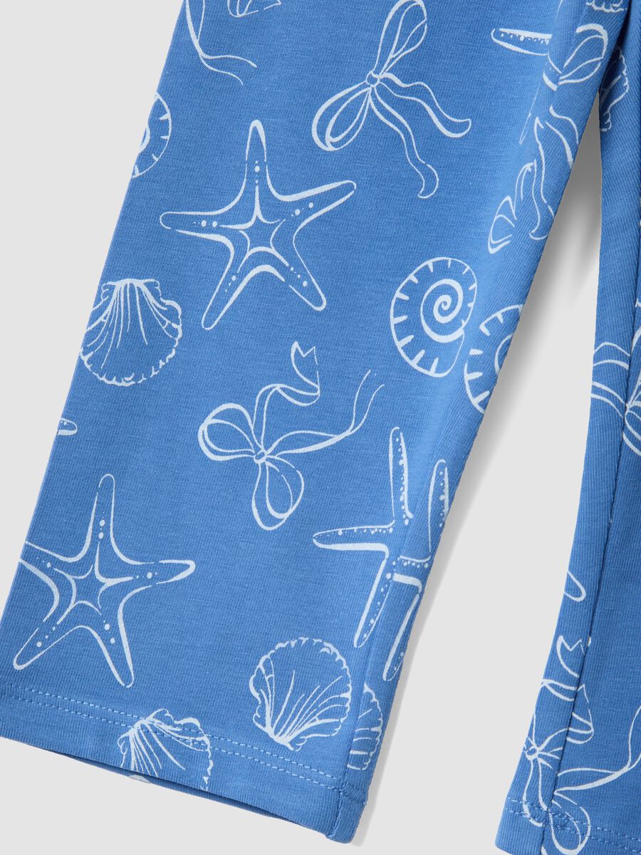 Hellblaue Skinny-Leggings aus elastischer Baumwolle f&uuml;r M&auml;dchen mit Print_3