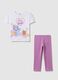 Conjunto de t-shirt e leggings multicoloridos de algod&atilde;o el&aacute;stico para menina_0