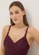 Purple draped stretch swimsuit with shaping effect_3