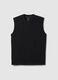 Black cotton blend vest regular fit_4