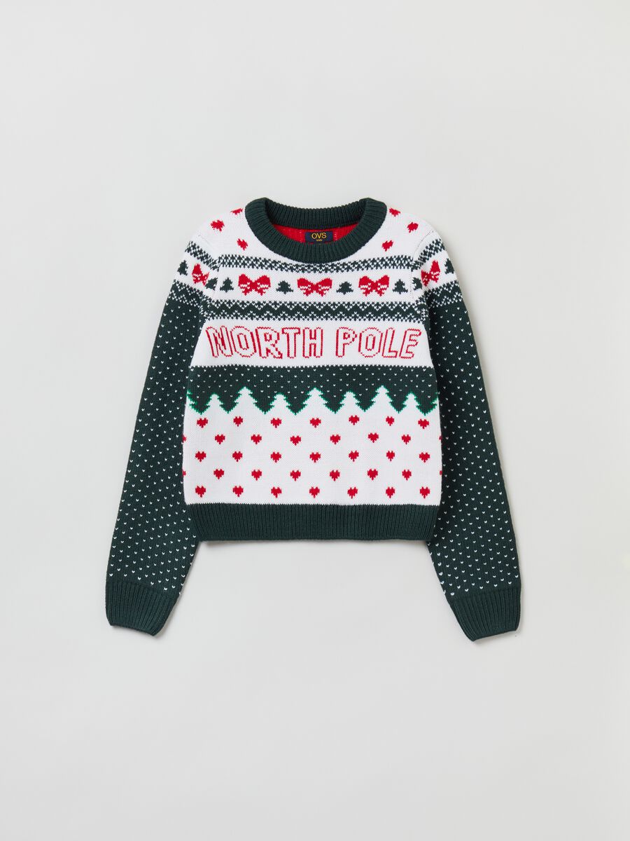 Christmas jumper with hearts and Christmas design_0