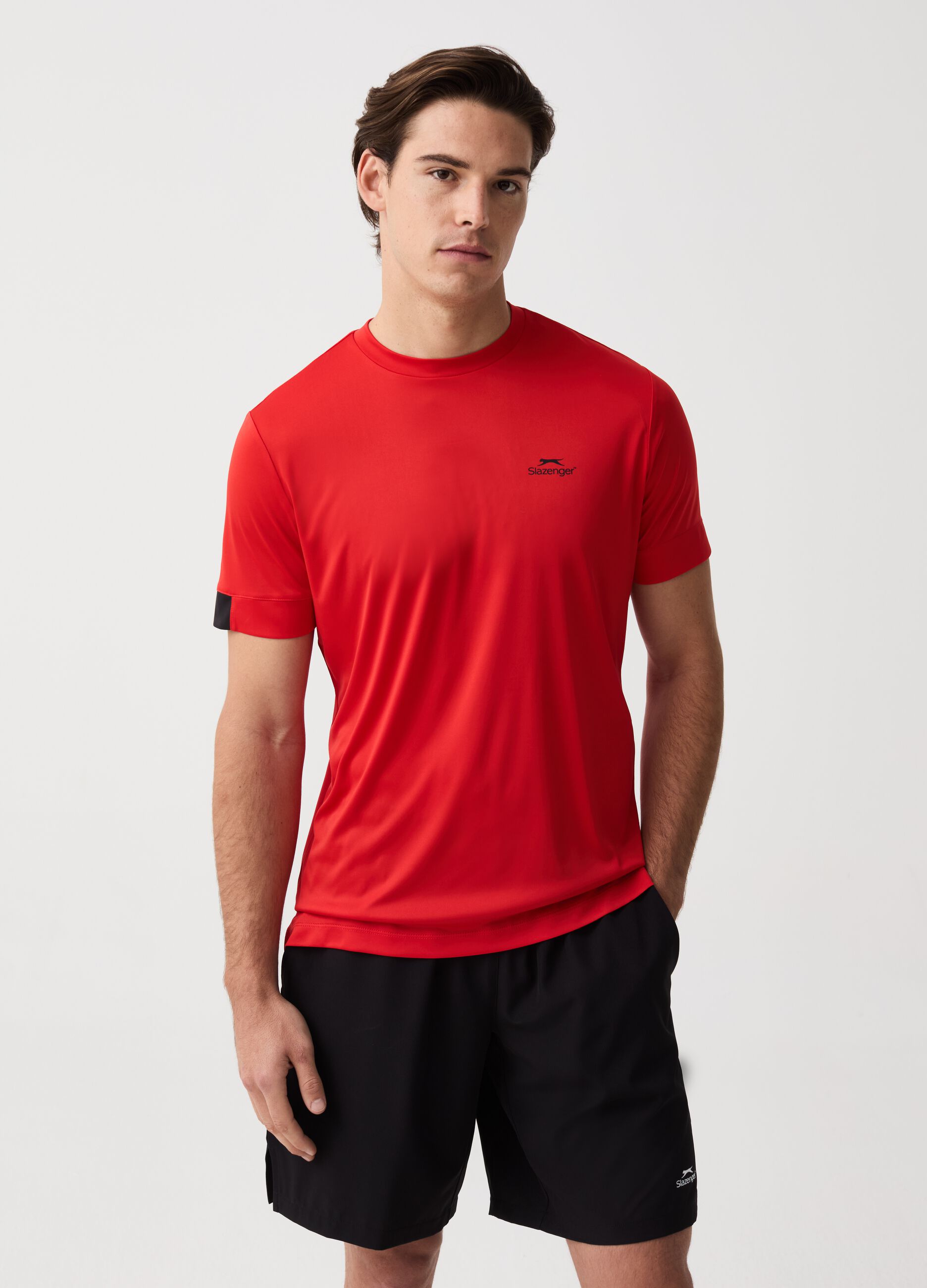 Camiseta de tenis secado rápido con estampado Slazenger