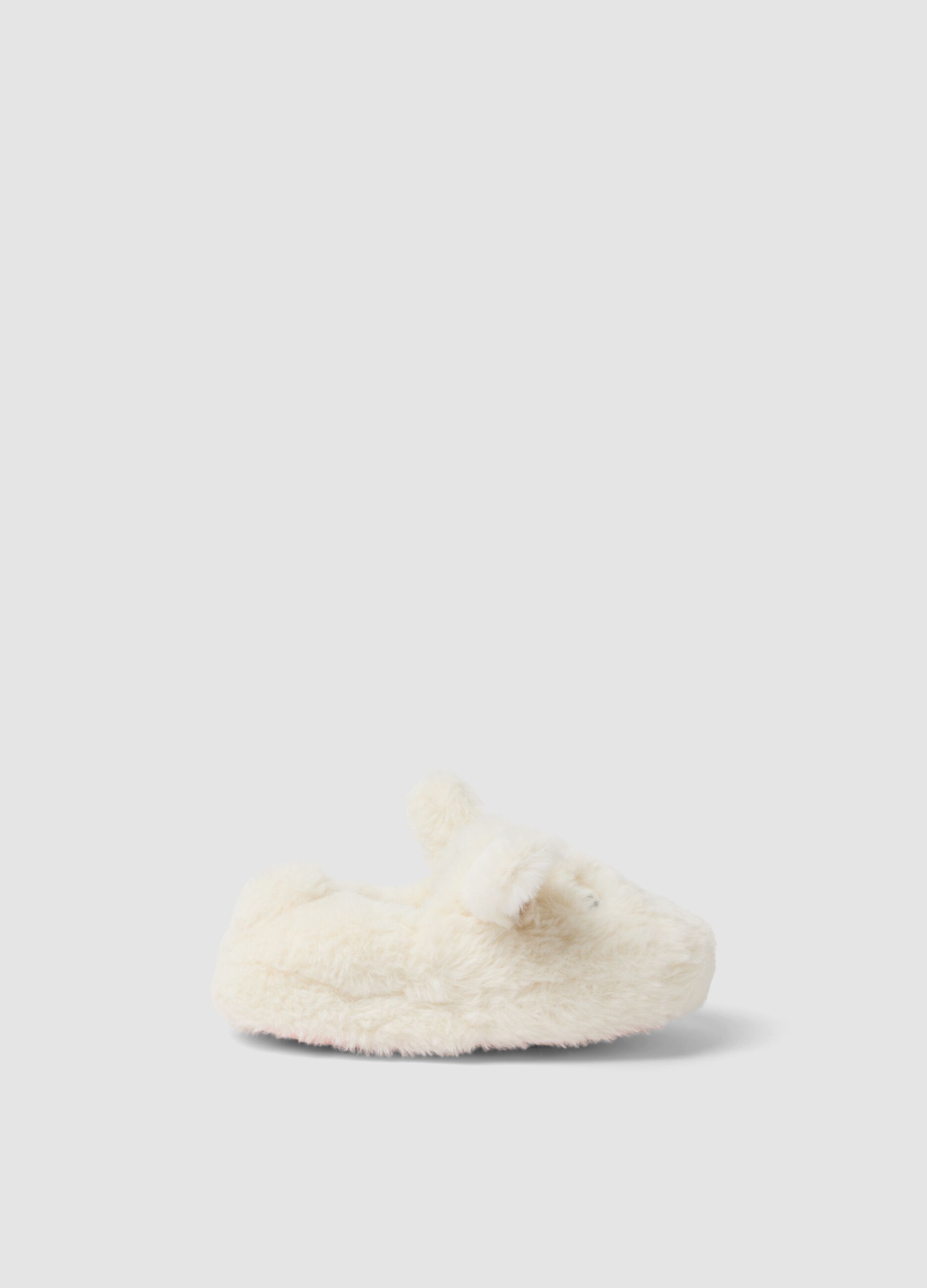 White bunny slippers for girls