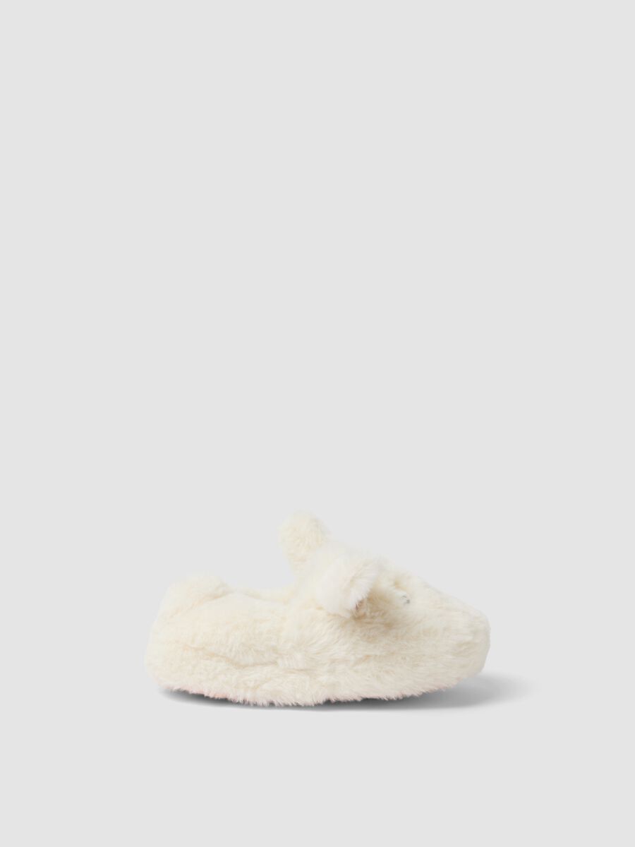 White bunny slippers for girls_0