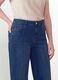 Blue cotton and stretch viscose denim jeans, bootcut fit_3