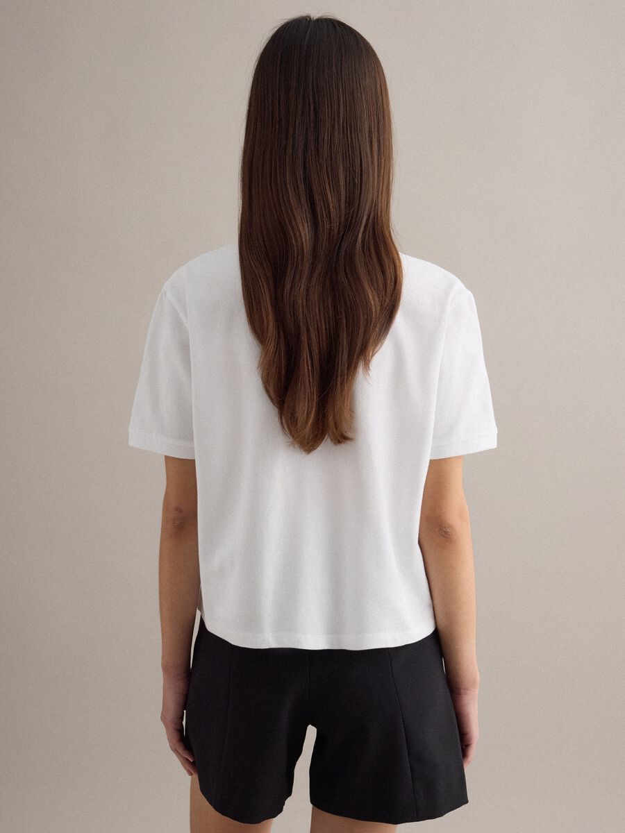 White pure cotton polo shirt regular fit_3