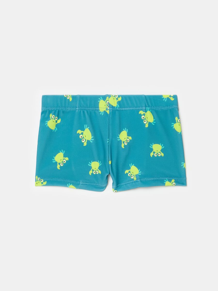 Swimming trunks with crabs print_0