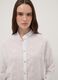 White broderie anglaise pure cotton shirt with Mandarin collar, regular fit_0