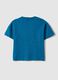 Oversized fit blue crew neck cotton t-shirt for kids_1