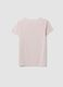 Pink stretch viscose pyjama T-shirt with V-neck_5
