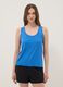 Blue stretch viscose top, regular fit_2
