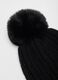 Black Beanie with Pom-Pom_1
