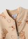 Light brown stretch cotton set with cute animal print_3
