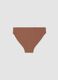 Brown stretch microfibre briefs with regular waist_6