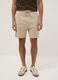 Beige Shorts aus Baumwollmix in Regular Fit mit Kordelzug_1