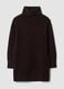 Brown stretch-wool turtleneck dress, regular fit_0